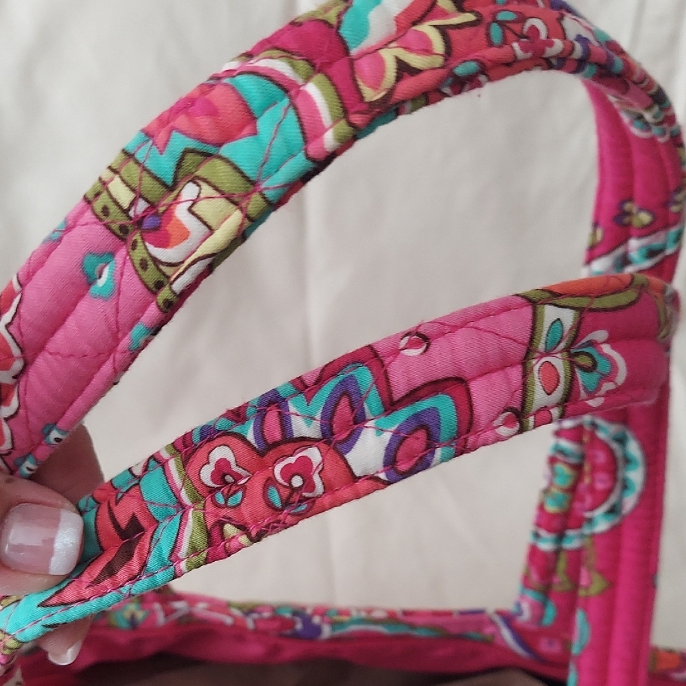 Vera Bradley Hot Pink Multicolor Paisley Quilted Tote - Picture 5 of 6